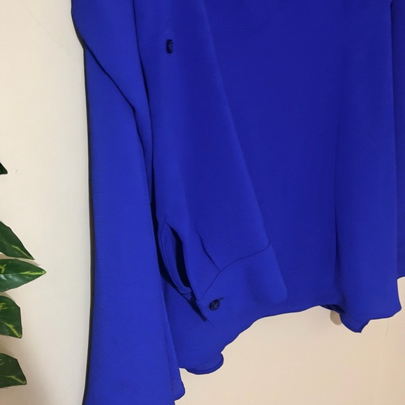 Rafaella Royal Blue Blouse with Zipper Accents - Picture 7 of 9